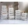 Wooden Frame Storage Cabinet With Willow Drawers thumbnail-1