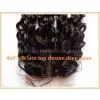 Silk Lace Top Closure 4x4 Middle Part, Brazilian Virgin Hair Deep Wave Silk Lace Closures Bleached Knots,10-24inch thumbnail-2