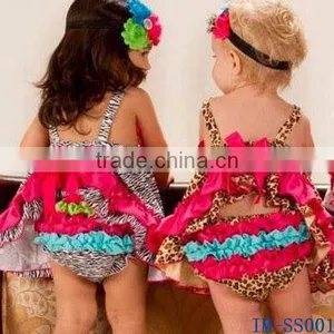 Lovely Infant Baby Girls Ruffled Swing Top Bloomer Outfit Sets IM-SS001 thumbnail-1