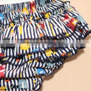 Summer Ruffles Cotton Rompers Infant Girls Outfit thumbnail-6