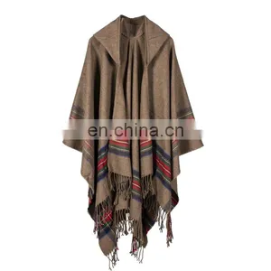 Color Cashmere Jacquard Shawl Scarf Fashion Cloak thumbnail-1