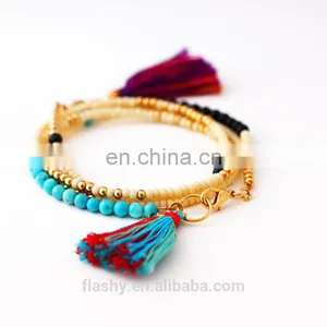 New Fashion Hand Jewelry Stone Beaded Women Bracelets Bangle thumbnail-5