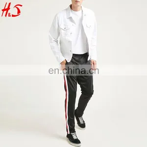 Wholesale Custom Comfortable Men Stripe-Trim Track Pants thumbnail-1