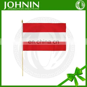 Johnin Hot Sale Product Cheap Wholesale Wooden Pole Hand Hold Flag thumbnail-4