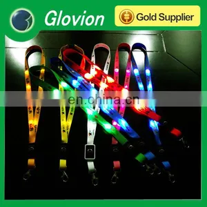 Glovion Custom Lanyard With Card Holder for Exhibition Led Flashing Lanyards Ultra-high-bright Led Light Lanyard thumbnail-1