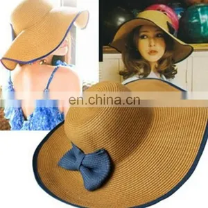 Fashionable Summer Beach Hat and Straw Paper Hats With Decoration thumbnail-1