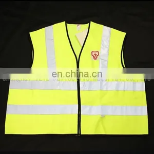 New High Visibility Warning Security Working Surveyor Safety Vest 100% Cotton Protective Safety Vest With Reflective Tape thumbnail-3