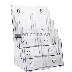 Cheap Clear Acrylic Stand Brochure Holder Whosesales thumbnail-2