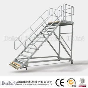 Portable Platform Ladders Industrial With Handrails thumbnail-1