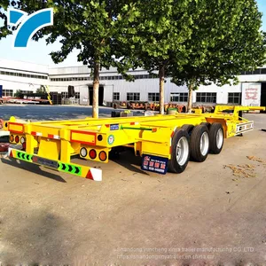 Skeleton Flat Bed Semi Trailer thumbnail-1