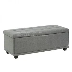 Linen Ottoman Chair,Hotel Chair,Restaurant Chair,Fully KD Chair With Storage-HL-6004 thumbnail-1