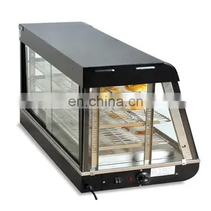 Curved Glass Warming Showcase Cooked Cabinet Cooked Food Preservation Tank Thermal Container Cooking Tools thumbnail-2