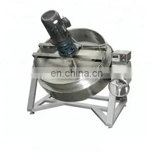 Pressure Sugar Jacketed Cooking Kettle With Agitator Sugar Boiling Pot of Tilting Steam Cooking Kettle thumbnail-1