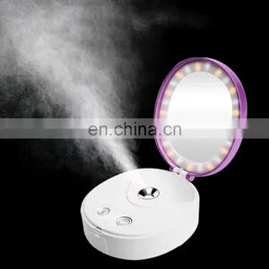 Multi Functional Electric Lighted Travel USB Power Bank Facial Steamer Makeup Mirror thumbnail-3
