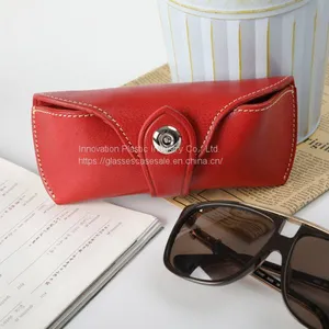 Hand-made 100% Purity Leather Eyeglasses Case; Vintage, Crush-resistant Glasses Case thumbnail-4