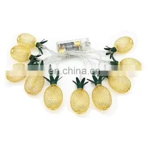 Party Decoration 20Leds 3Meters Battery Powered Pineapple Copper Wire Warm White Led String Lights thumbnail-6