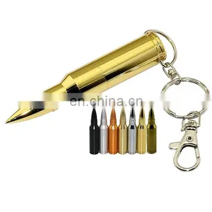 2021 Bullet Shape Metal Usb Flash Drive Oem Logo Laser Bullet Gun Memory Sticker thumbnail-3
