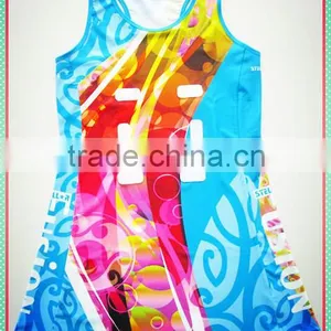 Colorful Custom Netball Dress With Great Pattern thumbnail-1