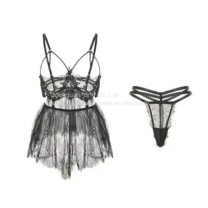 2 Pieces Ladies Sexy Lace Underwear thumbnail-1