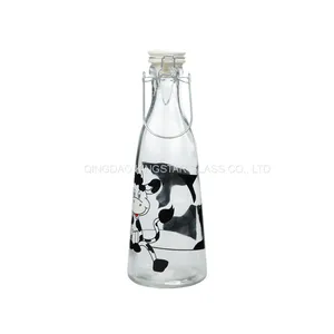 Clear Glass Milk Bottle thumbnail-3
