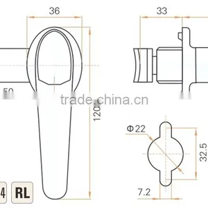 CE RoHS 2015 FEILEI MS308-2 New Design Zinc Alloy Electrical Cabinet/gate/door Handle Lock With Cover thumbnail-5