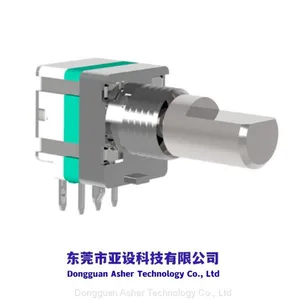 9mm Horizontal Incremental Rotary Encoder With Press Switch, 10 Pulse 20 Positioning, Metal Shaft Length 15mm, Long Service Life thumbnail-1