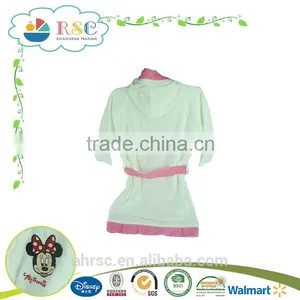 White Cute Animal Personalized Embroidery Hooded Bathrobe thumbnail-6