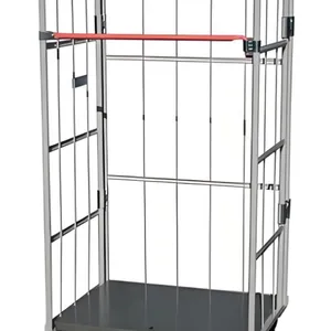 Scale Heavy Duty Rolling Wire Mesh Storage Cage for Cargo Collecting Milk Trolley thumbnail-1