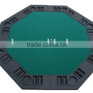 Green Color Plastic Moulded 2 Fold Poker Table Top thumbnail-1