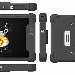 HR818C Cheapest Factory 8'' Android 13 4GB+64GB IP65 Rugged Tablet PC With NFC 2D Barcode Scanner FBI Fingerprint UHF RFID IRIS thumbnail-2