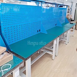 Packing Workbench | Heavy Duty Warehouse Fulfillment Station With Overhead Light / HN-PW06 / Shipping & Packaging Table for Logistic Center thumbnail-4