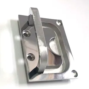 316 Stainless Steel Ring Pull Handle Rectangular Marine Flush Lifting Handle thumbnail-3