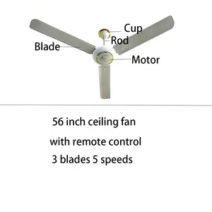 Free Spare Parts Solar Powered Ceiling Fan Modern Simple Solar Fan for Home thumbnail-3