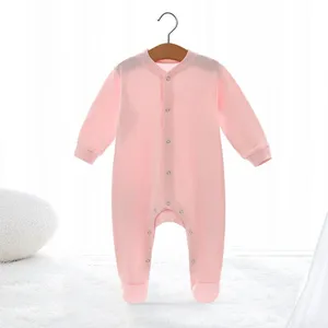 Two-way Zipper Long Sleeve Baby Onesie Rompers Antislip Bamboo Baby-Toddler Footed Pajamas thumbnail-3