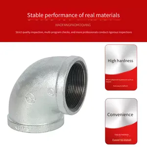 90-degree Elbow of Malleable Iron Wire Buckle, Jianzhi Hot-dip Galvanized Pipe Fittings, Malleable Iron Hot-dip Galvanized Hexagonal Coupling. Negotiable Price for Large Orders. thumbnail-1