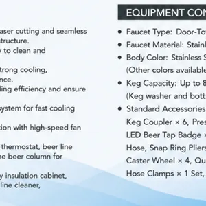 6-Tap Air-Cooled Cabinet Beer Dispenser thumbnail-4
