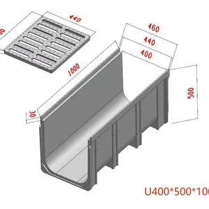 Composite Resin Fiberglass Reinforced Plastic Drainage Ditch, Fiberglass Reinforced Plastic Canal for High-standard Farmland thumbnail-1