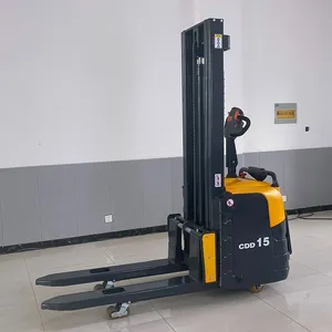 Free Shipping Electric Pallet Stacker Crane 1.5-ton Walking Electric Stacker Crane Supports Customized Product CE Certification thumbnail-1