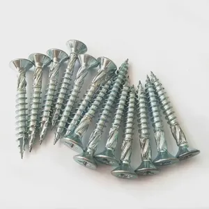 Factory Direct Pozi Chipboard Screws Rustproof Ruspert Coating C1022A Half Thread Full Sizes High Hardness No Snapping thumbnail-1