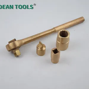 Non-Sparking Ratchet Wrench Certified Standard Compliant, Aluminum Bronze, 1/2