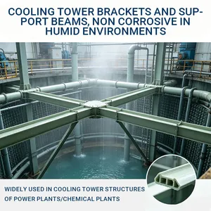 Anti-Fungal Fiberglass Pultruded Profile Mildew Proof FRP Section for Humid Workshop thumbnail-1