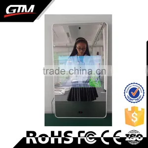 42 Inch Mirror Networking Ad Bathroom Mirror Led Sensor Mirror Tv Oem Capacitive Touch Screen Mirror Advertising Display thumbnail-1