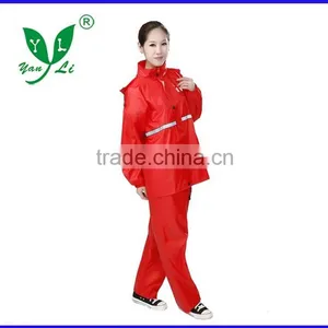 Polyester Pvc Rain Suit Raincoat With Rain Pants thumbnail-1