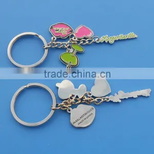 Promotional Tourist Custom Glass Cup/heart and Lip Pendant Keyrings thumbnail-1