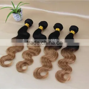 Grade 7a Ombre Brazilian Virgin Hair Packaging 100% Remy Human Hair Weave Two Tone Color Hair Bundles thumbnail-1