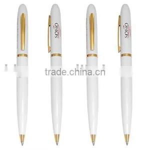 White Color Wiht Gold Clip Hot Selling Metal Pen thumbnail-1
