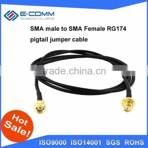 Wholesale 3FEET RG174 RG58 RF Pigtail Jumper Coaxial Cable SMA Female Jack to SMA Male Plug LOW LOSS Cable 100CM thumbnail-2