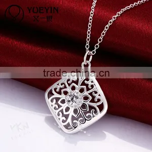 America Hot Selling New Fashion Style Fast Delivery Wholesale Fashion Silver Plated Zircon Necklaces thumbnail-4
