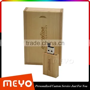 Laser Tngraving Wooden Box USB Flash Drive Stick in Wooden Box Supplier's Choice thumbnail-3