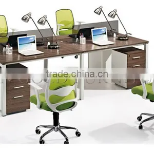 Modern 4 Seat Straight Workstation,linear Steel Frame Office Partition ( SZ-WS005) thumbnail-5